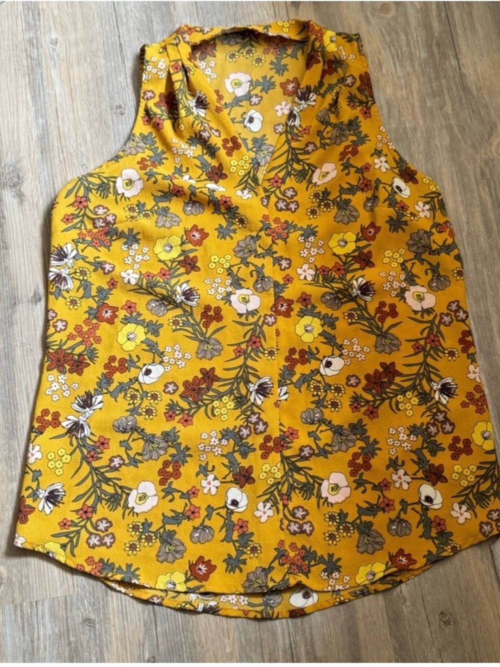 Jasmine & Juliana yellow floral sleeveless top